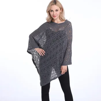 

Coats New large size women's loose thin hollow hook flower irregular sleeve cloak shirt a generation