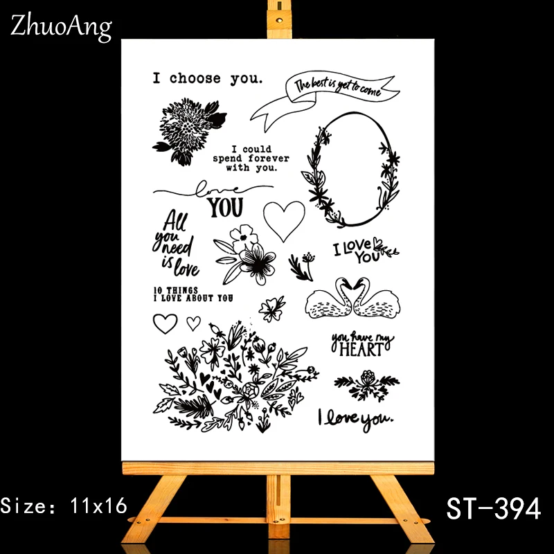 

ZhuoAng Happy story Clear Stamps/Card Making Holiday decorations For scrapbooking Transparent stamps 11*16cm