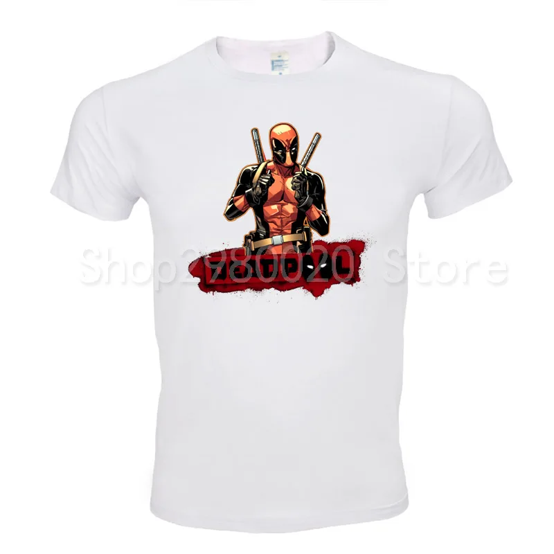Мужская футболка с принтом Deadpool модная в стиле панк хипстерская новинка