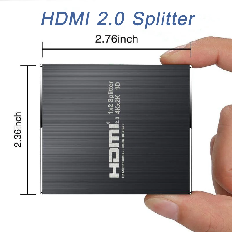 4K 60Hz HDMI 2,0 сплиттер 1x2 сплиттер HDMI 2,0 4K Поддержка HDCP 1,4 UHD HDMI сплиттер 2,0 переключатель коробка для проектора PS4