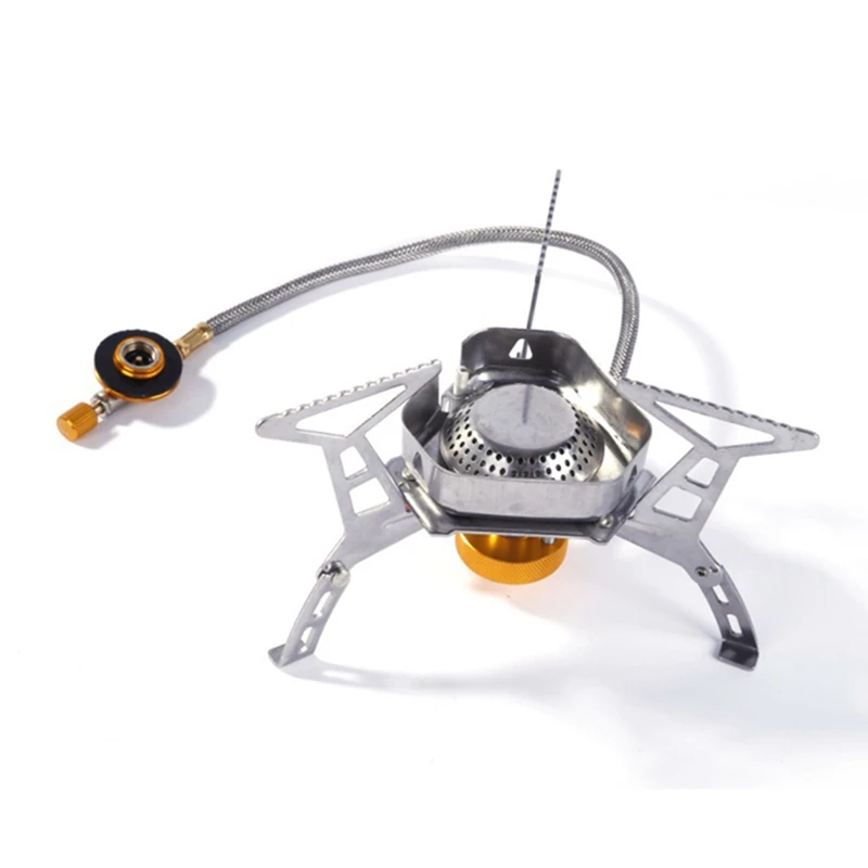 

2900W Wind Proof Outdoor stainless steel Gas Stove Camping Gas Folding hiking Portable Foldable Split Stoves
