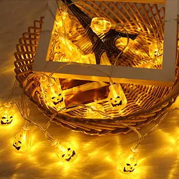 

1.5M/3M/5M Halloween Pumpkin LED String Lights Garden Home Party Decoration Holiday String Light Halloween Lights