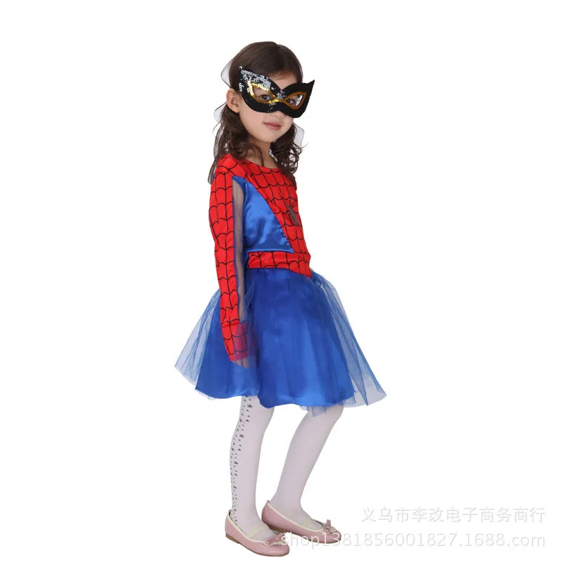 Костюмы для девочек «Человек-паук»; Детский карнавальный костюм «Человек-паук»; вечерние костюмы на год и Хэллоуин