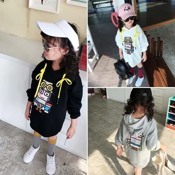 

LJWWMTZ The girl sweater cartoon long hair thickened autumn and winter clothes new children's clothing 2 - 8 years old DML51486