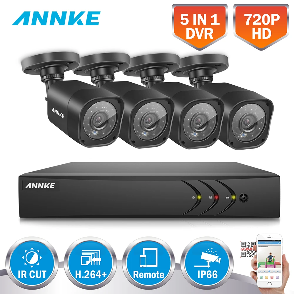 ANNKE New 8CH HD 5in1 1080N Video Security System DVR 720P Weatherproof Indoor font b Outdoor