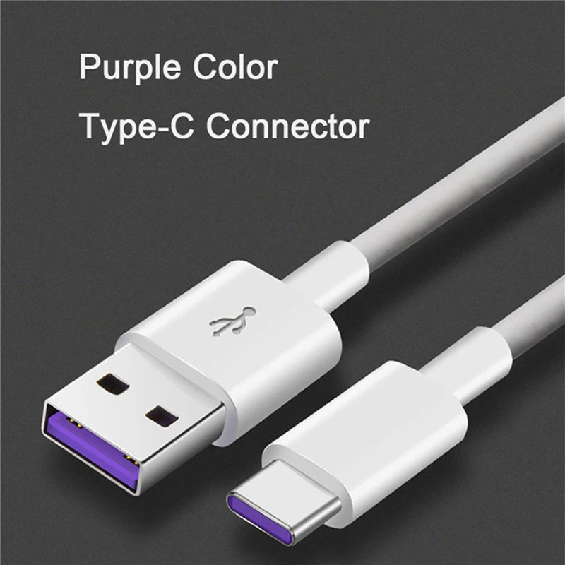 

USB 3.1 5A Type C fast charge Cable for HUAWEI P30 P20 Pro Mate20 10 Pro P10 Plus Type-C Super Charger Cable