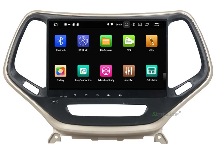 Clearance Octa Core 10.1" Android 9.0 Car Radio DVD player GPS for Jeep Cherokee 2016 2017 4GB  Bluetooth 64GB ROM  navigation stereo auto 2