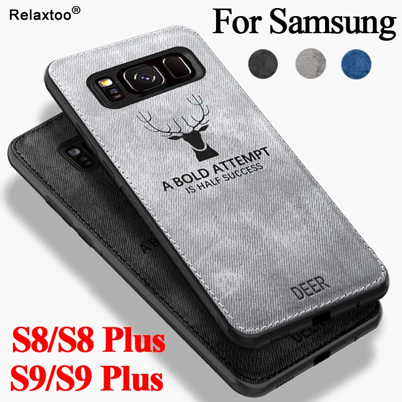 

Phone case on the for samsung galaxy S8 S9 Plus 8s 9s s 8 9 samsun galax galaxi protective caver embossed deer cover cases funda