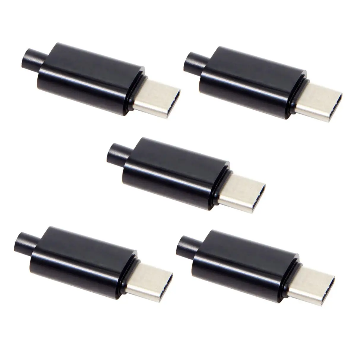 5 шт./лот OTG хост Тип DIY 24pin USB Type C мужской 1 k резистор с черным корпусом|Кабели