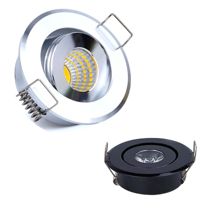 

Mini LED Downlight dimmable 1W 3W 100V-240V Silvery/Black/White Jewelry Display Ceiling Recessed Cabinet Spot Lamp