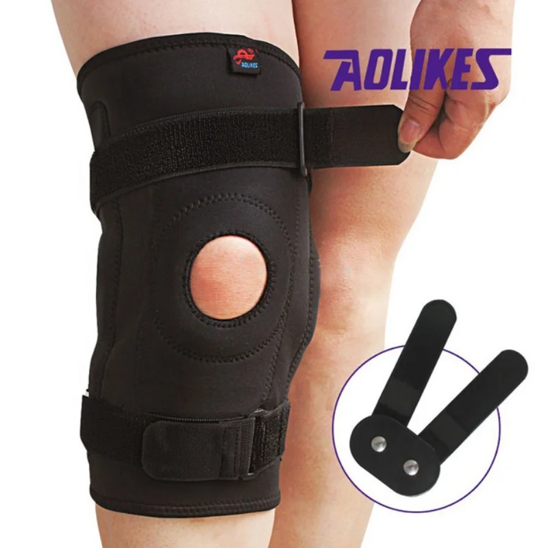 

Riding Cycling Sports Knee Protector with Double Steel Plate Knee Guard Protection Pads Support