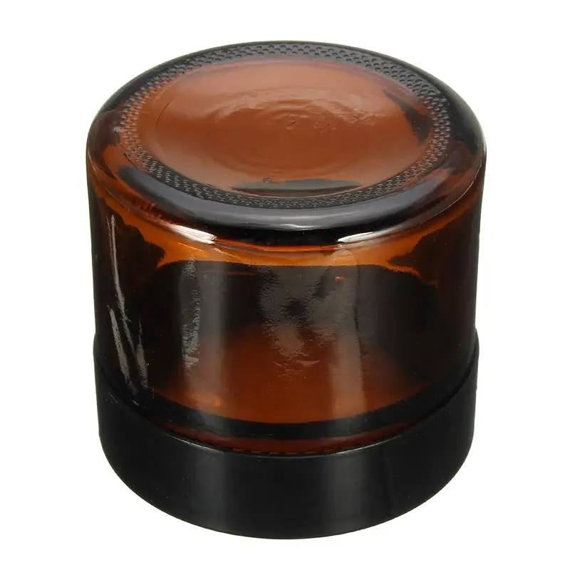1 шт. 60 мл янтарная стеклянная банка для ухода за кожей кремовый многоразовый контейнер для косметики инструмент для макияжа с черной крышкой для путешествий упаковка