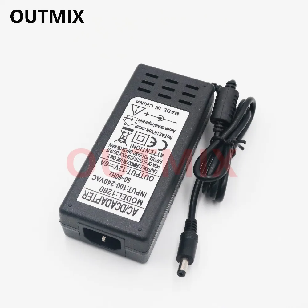

12V 6A Power Supply DC12V Adapter 6A Transformer AC 110V 220V 220 V to DC 12 Volts 12 V Converter for LED Strip