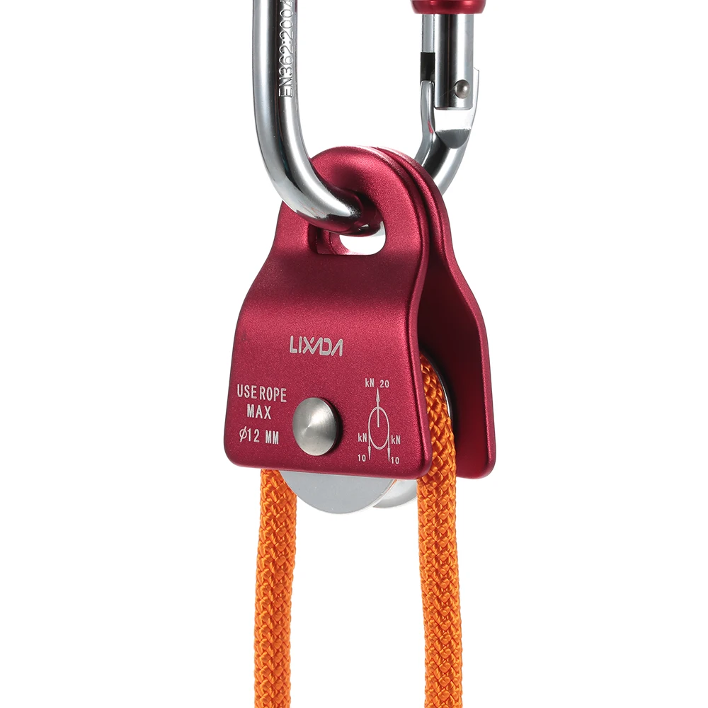 Lixada 20kN تحمل المحمول مايكرو بكرة ماكس حبل 1/2in ل تزوير Arborist تسلق الجبال شجرة نحت التبعي Lixada 20kN تحمل المحمول مايكرو بكرة ماكس حبل 1/2in ل تزوير Arborist تسلق الجبال شجرة نحت التبعي