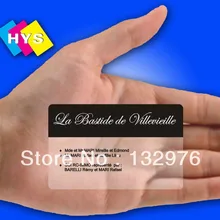 Прозрачная пластиковая карточка и визитная карточка