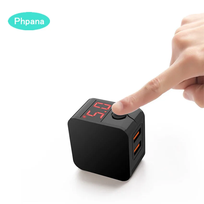 

2in1 Potection Smartplug Portable Charger Chargeur USB Cargador Movil Carga Rapida USB Plug Fast Charger 2 Port Wall Chargers