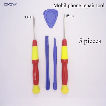 

Hot selling 5 in 1 Mobile Phone Repairing Tool Kit Spudger Pry Opening Tool LCD Repair Tools with 1.5MM\T5 screwdrivers