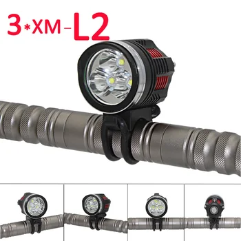 

Bicycle Flashlight 3600LM 3x XM-L2 LED Front Bicycle Light Ultra Fire DC 4 Modes head Light Bike Lamp Back Tail Light