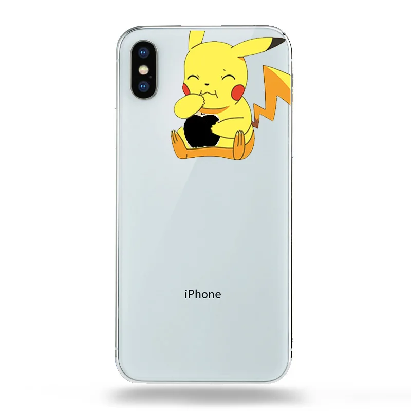 

Cartoon Anime Pokemons go Pikachus Phone Case For fundas iphone X XS MAX XR 5 SE 6 7 8 6S Plus Soft TPU Cover Mermaid Catch logo