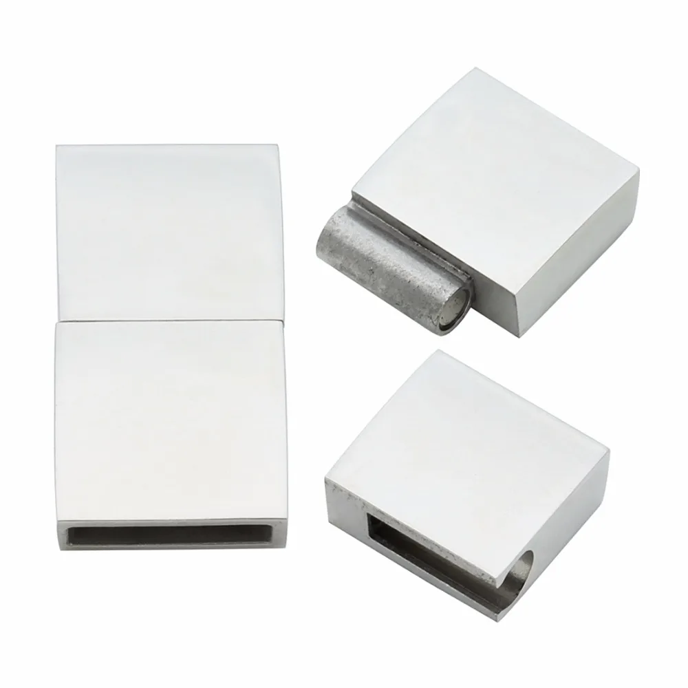 Wholesale Silver End Caps Connectors 12.5*3.5mm Stainless Steel Magnetic Clasps fit DIY Leather Cord Bracelet Jewelry Finding | Украшения и