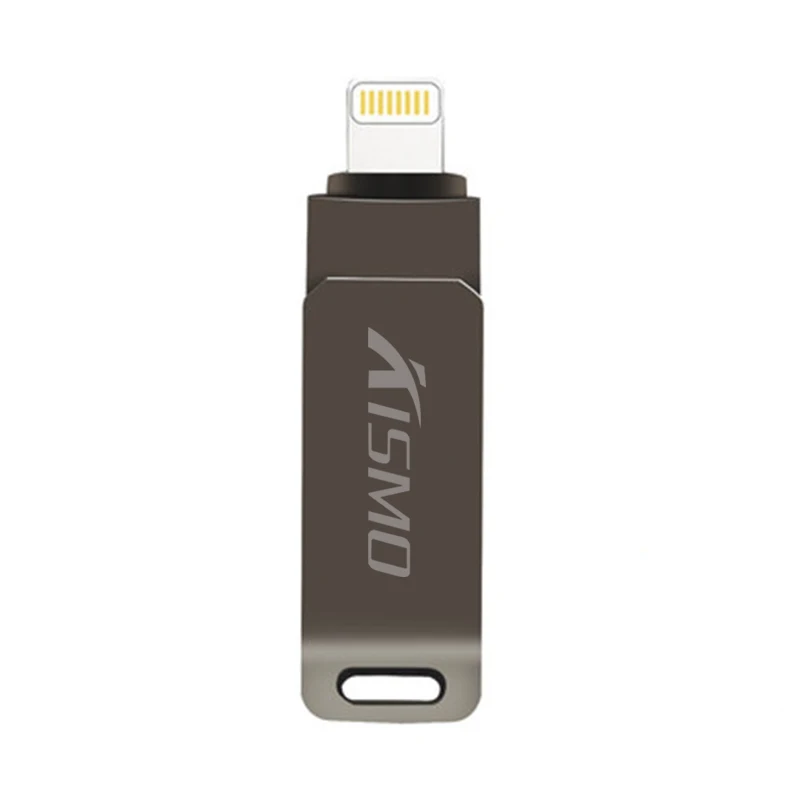 Kismo мини USB флэш-накопитель портативная карта памяти OTG ручка-накопитель для iPhone X 8 7 6 Plus 6 S 5s 5C ipad Mini Air 2 Pro - Цвет: Gray