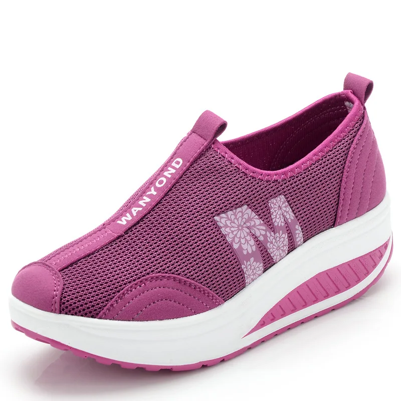 Summer Mesh Air Shake Platform Breathable Mesh Air Shaking Walking Shoes For Women Sport Walking Women Shoes Outdoor Sneakers