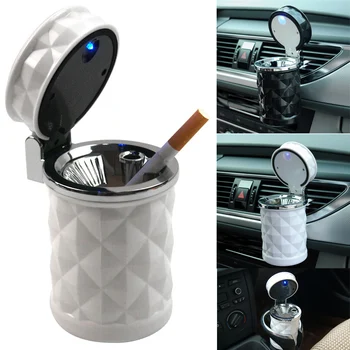 

Car Ashtray High Quality Universal Cigarette Cylinder Holder Car Styling Mini Luxury Car Accessories Portable LED Light Ash Tray