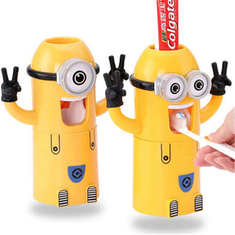 

Child Cartoon Toothpaste Kid Creative Bathroom Accessories Washing three-in-one set Automatic Toothpaste