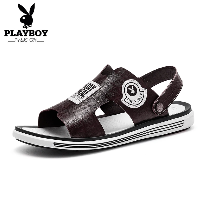 Новинка Лидер продаж модная летняя пляжная Мужская обувь PLAYBOY для отдыха кожаные