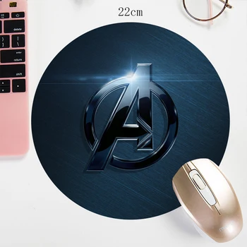 

SIANCS 22X22cm Avengers Hero Round Mouse Pad Gamer Non-Skid Small Size Locking Edge Gaming MousePad Rubber Fashion Office Mat