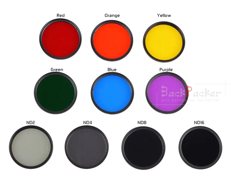 46Mm Filtro Fotocamera Gradiente Pieno Rosso Arancione Viola Giallo Verde Blu Nd2 4 8 16 Per Lumix G 25Mm F/1.7/Sigma 19Mm F/2.8 Ex Dn