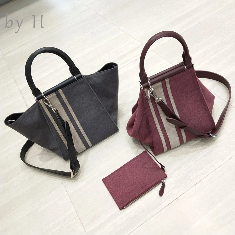 

by H 2019 new arrival canvas leather patchwork hobos luxury designers shoulder bag womens top handle bag big shoppingbag