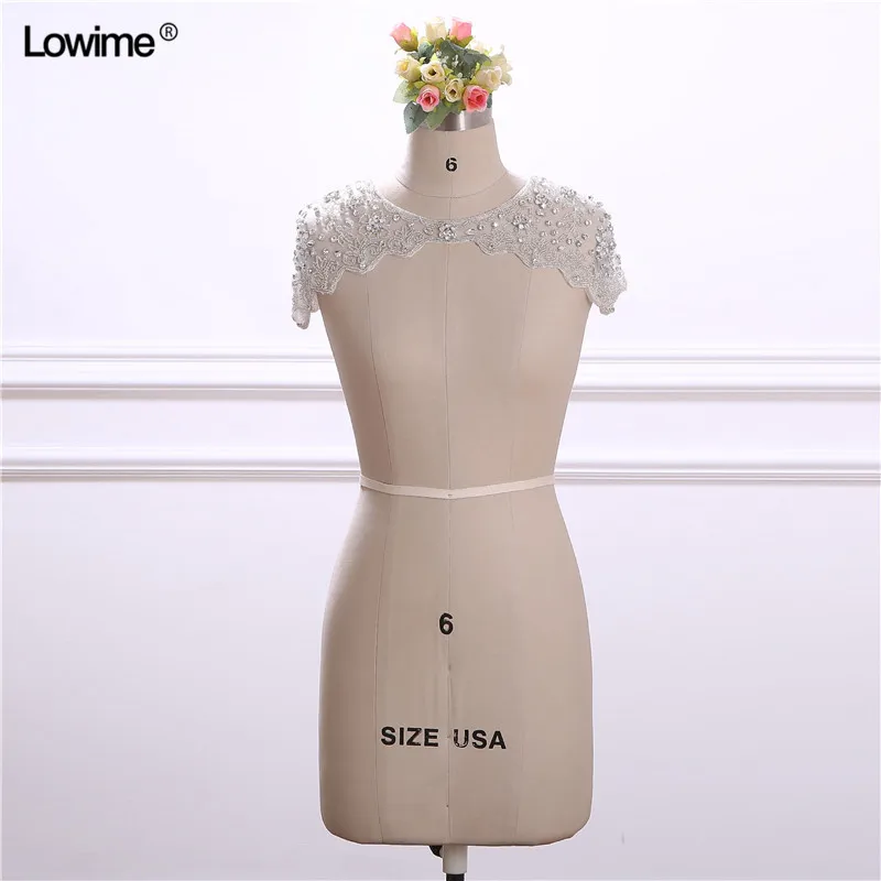 New Arrival Full Beadind Wedding Jacket Tulle Bridal Bolero Shrugs Wraps Capes Stock Customized Wedding Accessories (6)
