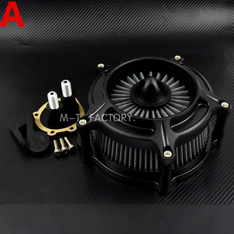 Black Spike Air Cleaner Intake Filter For Harley Sportster XL 883 Dyna V-Rod Softail Fat Boy Touring Ultra FLHR FLHX FLSTNSE