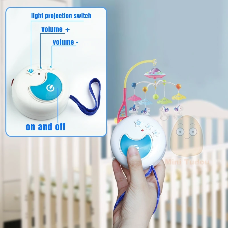 Minitudou игрушки мобиль на кроватку для новорожденных 0 12 месяцев baby toys кроватки mobile