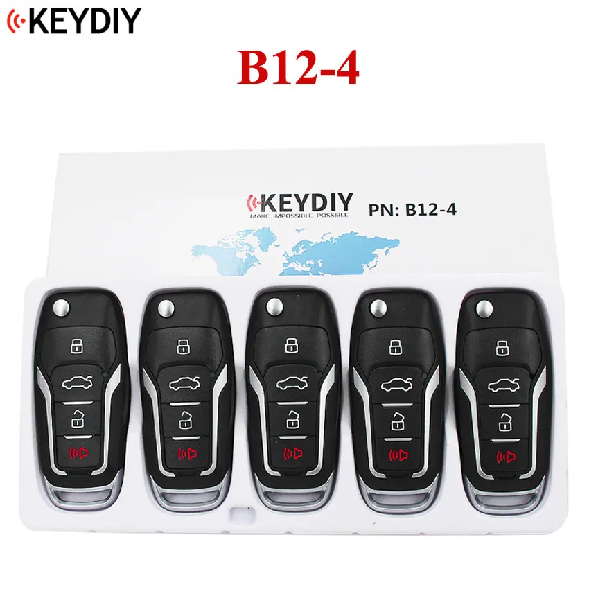 

5 PCS, KEYDIY 3+1 Buttons Universal Remote Control Key B-Series for KD-X2 KD MINI KD900 KD900+,URG200 , Remote for B12-4 F Style