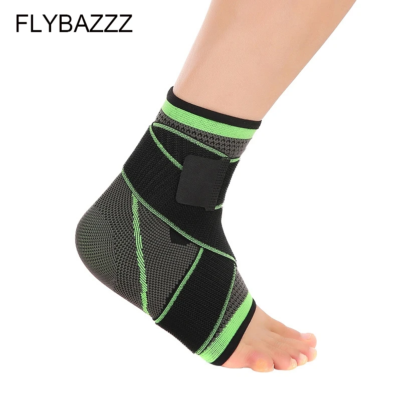 FLYBAZZZ 3D Weaving Elastic Nylon Strap Ankle Support Brace Badminton Basketball Football Taekwondo Fitness  Gym Heel Protector (7)