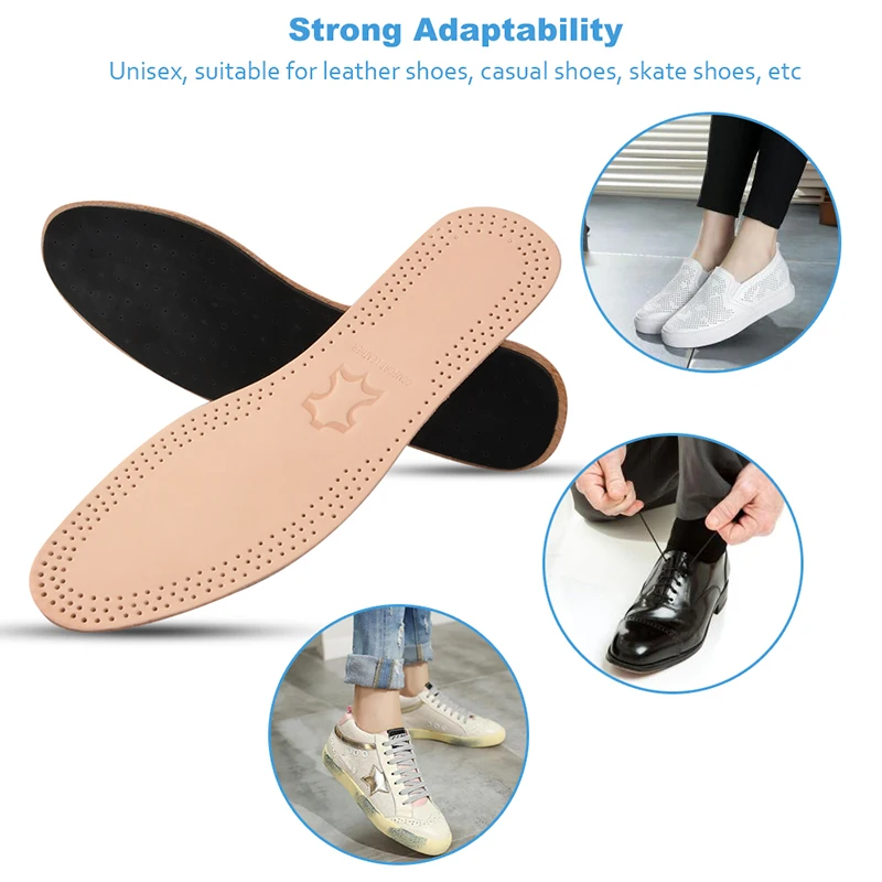 Soumit дышащие дезодорирующие кожаные стельки для обуви, противоскользящие стельки для мужчин и женщин, инструмент для ухода за ногами