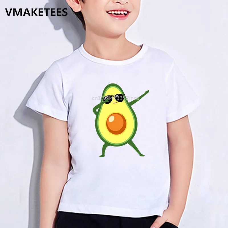 

Kids Summer Short Sleeve Girls & Boys T shirt Dabbing Avocado Cartoon Print Children's T-shirt Casual Funny Baby Clothes,HKP5108