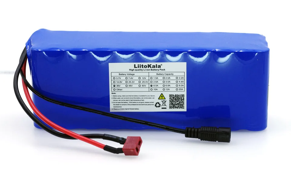 Liitokala 36 V 6Ah 10S3P 18650 аккумуляторная батарея, модифицированные велосипеды, защита электромобиля с PCB+ 36 V 2A зарядное устройство