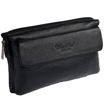 

CHEER SOUL Fashion Genuine Leather Men Day Clutches Bags Hand Bag Business Clutch Purse male Casual Phone Pouch Wallets Bags