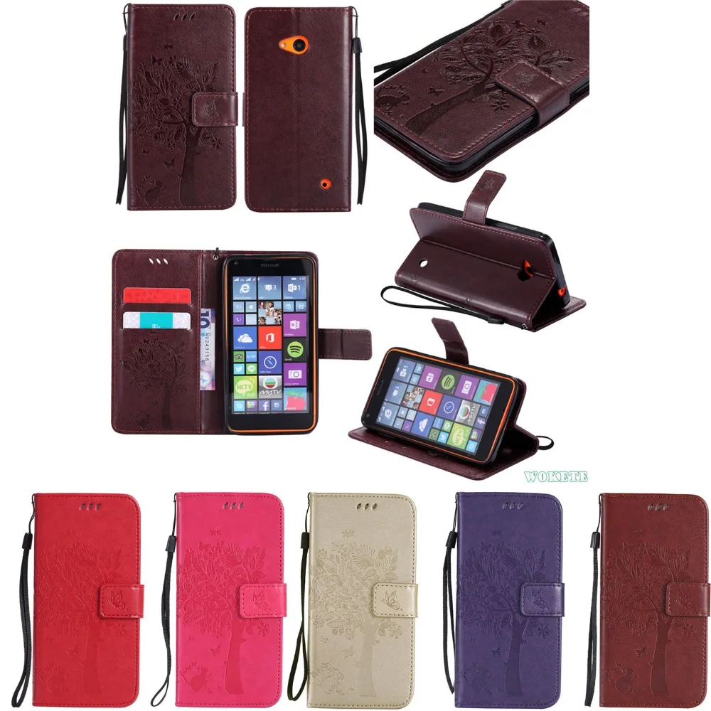 Fashion Embossed leather Luxury Printing Stand Wallet Flip Cover Case for Nokia Lumia N640 with Card Slot |