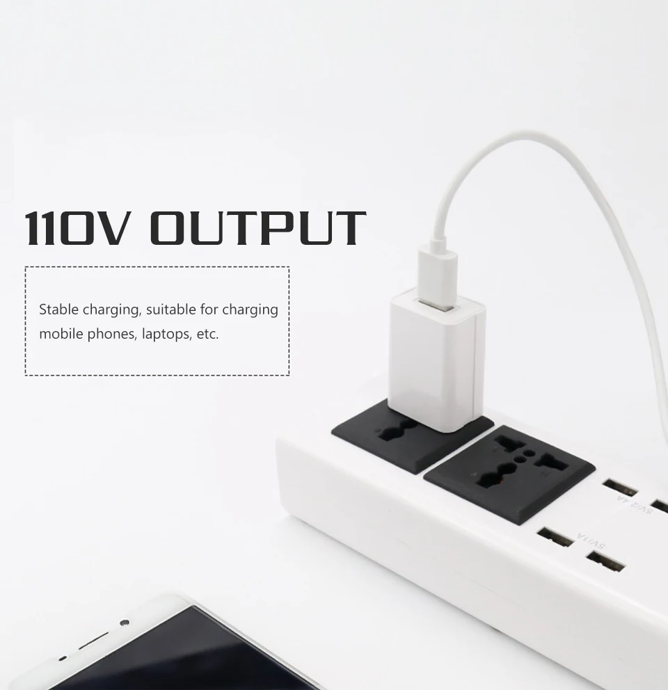5V1A USB Charger Adapter Travel Wall US Standard Mobile Phone High Quality Electronic Plug Stable Charging White and Black (3)