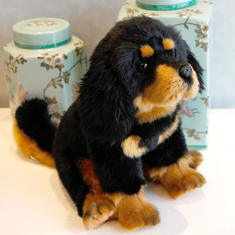 Dorimytrader реалистичные животные тибетский мастиф плюшевые игрушки мини мягкие животные собака кукла Дети и взрослые подарок Deco 28x20x26 см