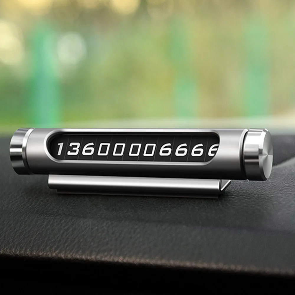 

Temporary parking phone number card car personality creative rotatable hidden car card luminous parking card