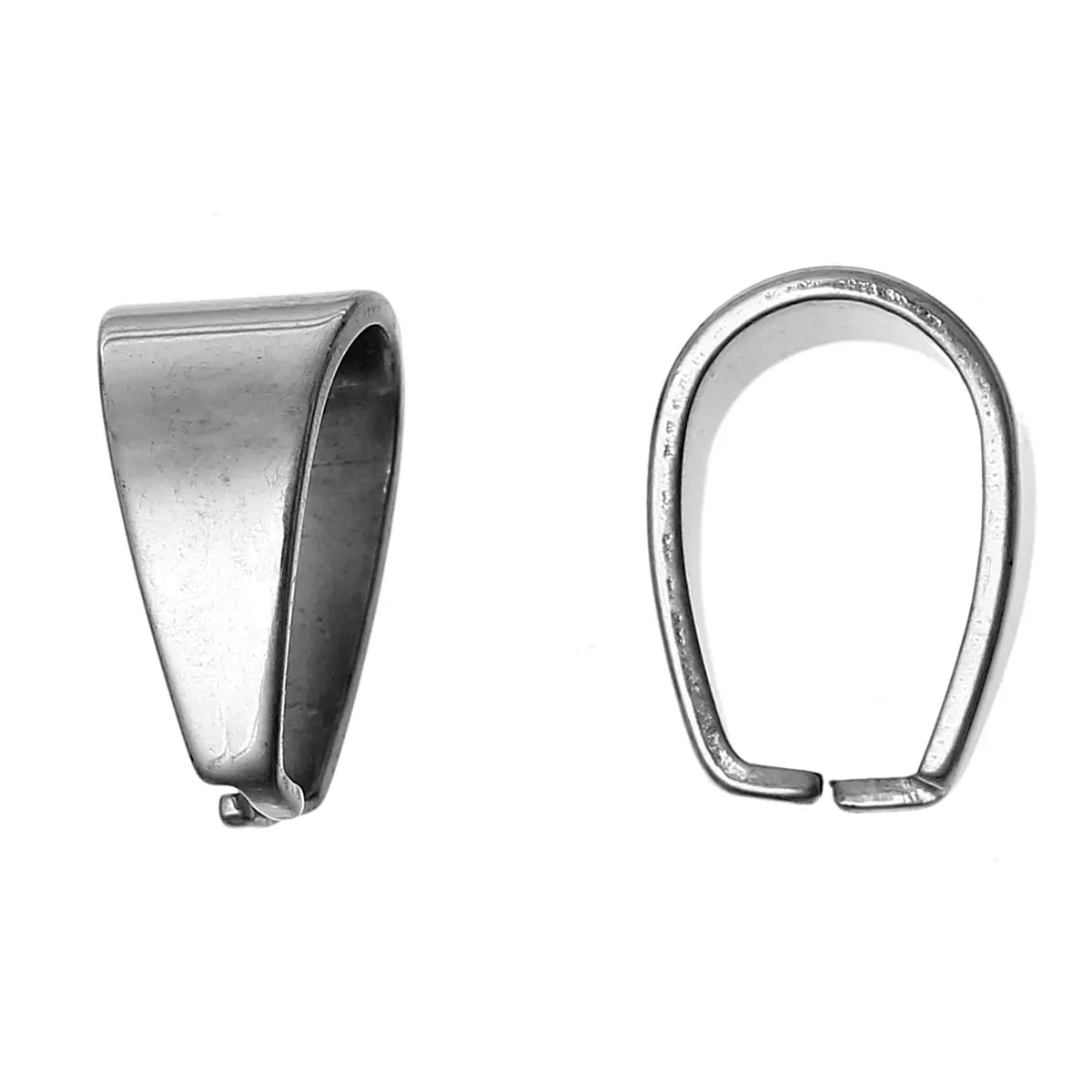 DoreenBeads Stainless Steel Pendant Clips & Pendant Clasps Silver Tone