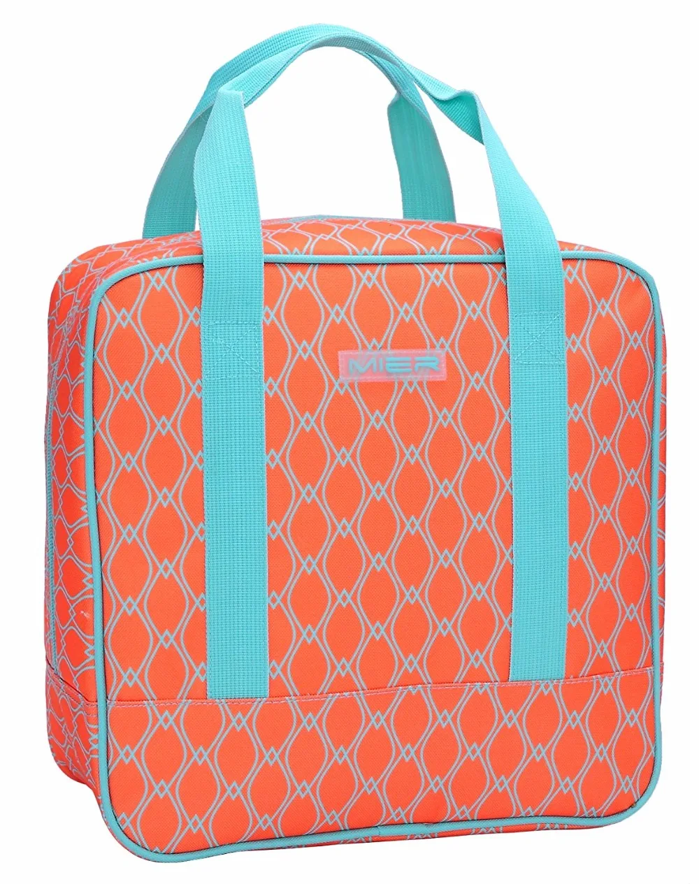 

MIER Cooler Bag Tote Adult Insulated Lunch Bag, Large, Bright Orange