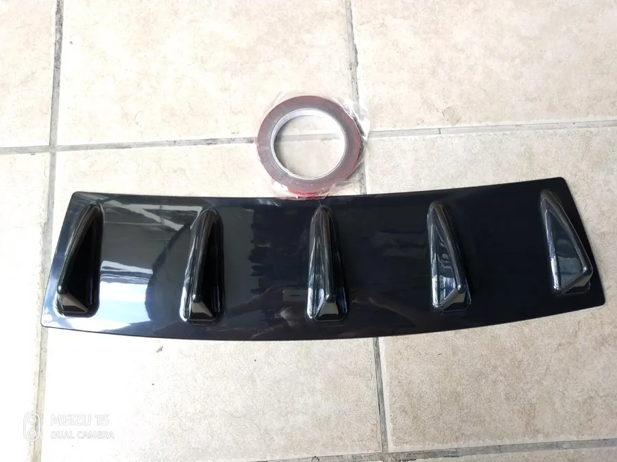 Акулий плавник 5 крыло губ Диффузор 23 &quotx 6&quot задний бампер Шасси Черный ABS