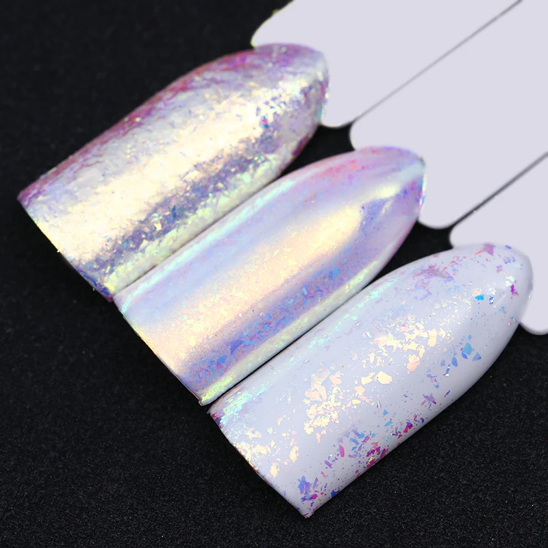 1 Box 0.2g Chameleon Neon Powder Mirror Iridescent Flakies Sequins ...