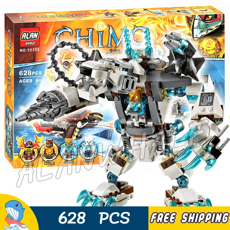 

628pcs Icebites Claw Driller Mech Robots Blaster Bike CHI 10355 Model Building Blocks Assemble Toys Bricks Compatible with Lego